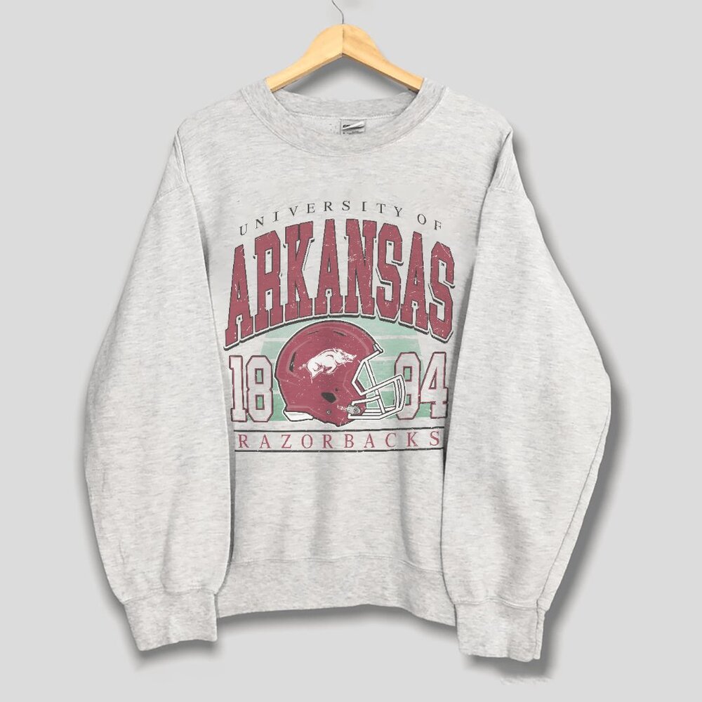 Vintage Arkansas Razorbacks Football Sweatshirt University of Arkansas Shirt Tee